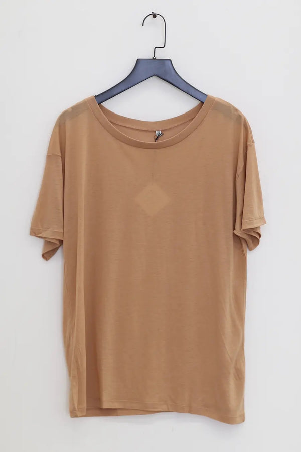 BASERANGE Classic Bamboo Fiber Bamboo Cotton Loose T-shirt Series Collection Round Neck Bottoming Shirt France BAS-TOLO-BL-000-AURAL